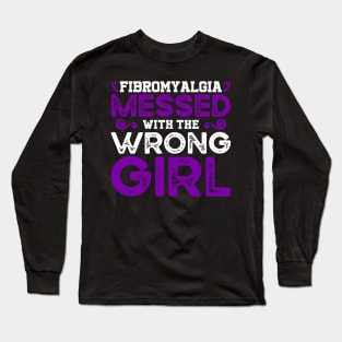 Fibromyalgia Warrior Girls Fibromyalgia Awareness Long Sleeve T-Shirt